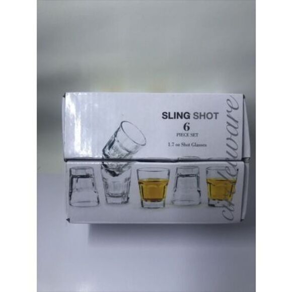 Shot Glasses-Circleware Sling Shot Glasses - 1.7 oz 6 Piece Set - Picture 1 of 8